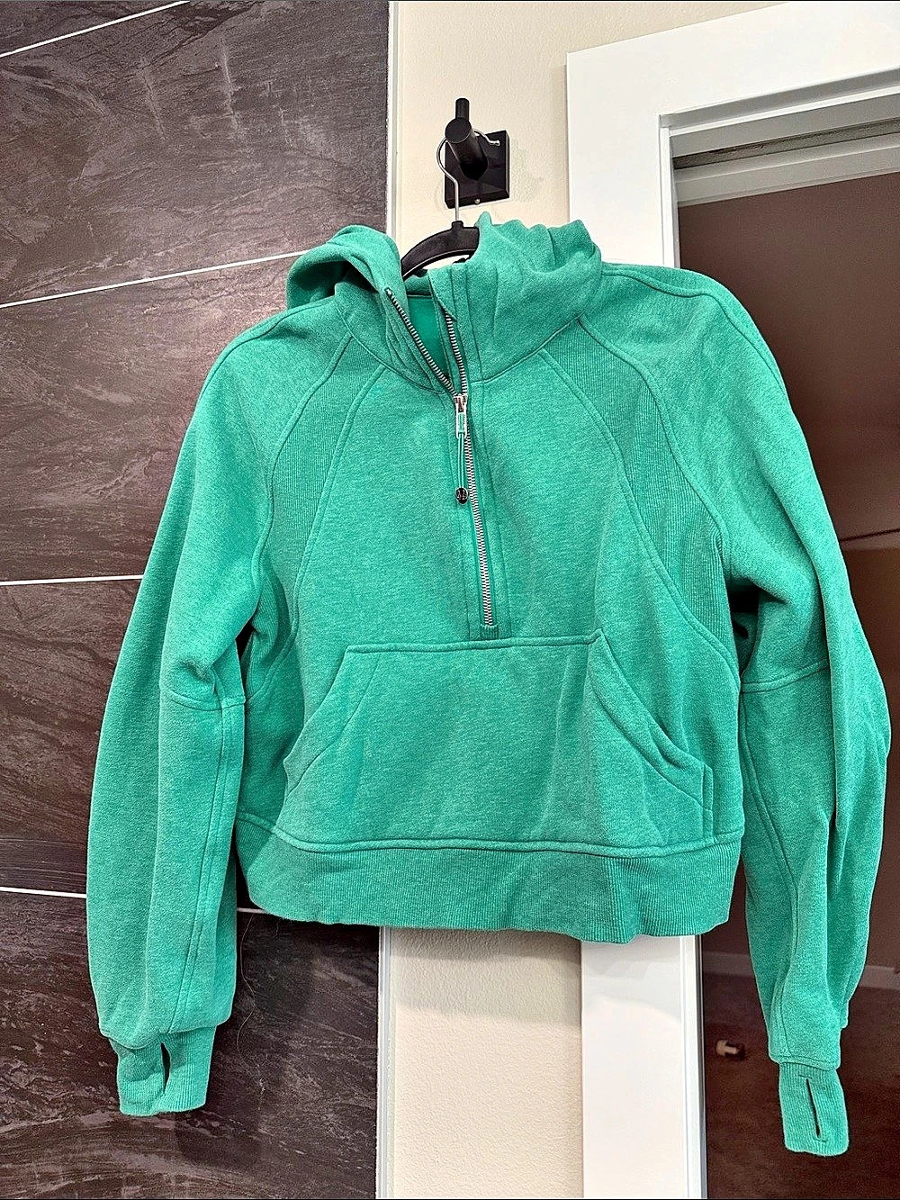 Lululemon Scuba Oversized Half-Zip Hoodie Green